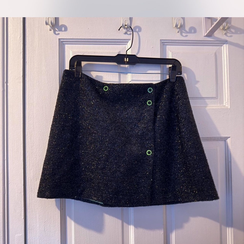 Ganni Black Mini Zkirt